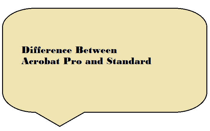 Difference between Acrobat Pro and Standard